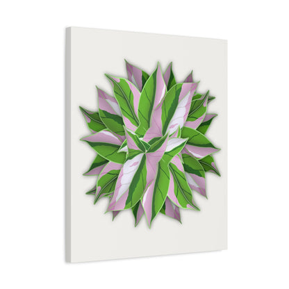 Syngonium Tricolor Pattern Canvas Print – Botanical Wall Art
