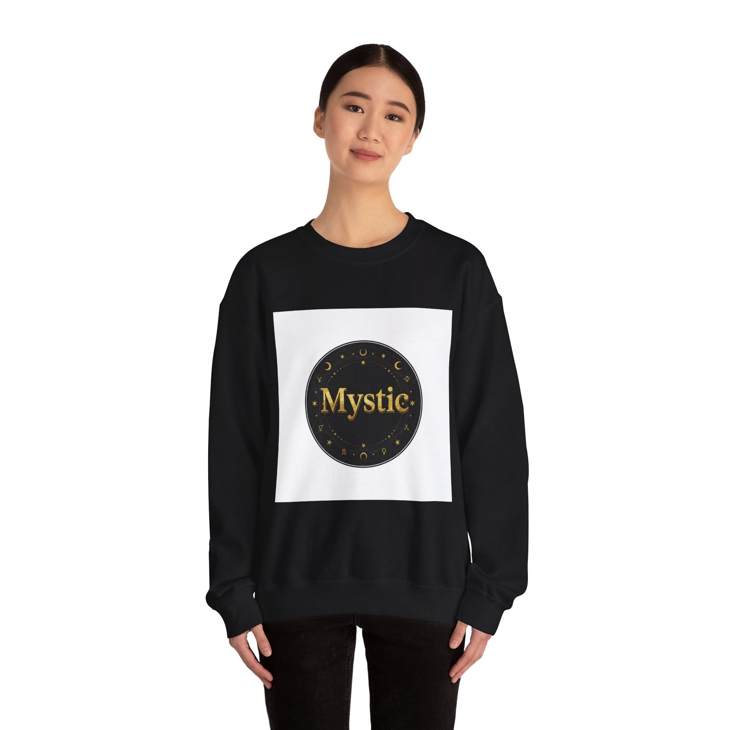 Mystic circle occult typography Sweatshirt | tarot typography, esoteric print
