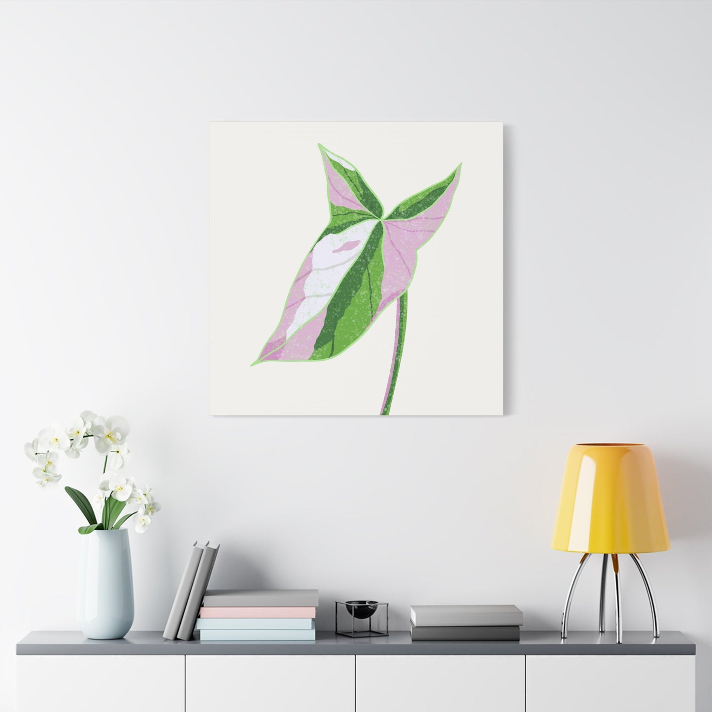 Syngonium Tricolor Canvas Print – Botanical Wall Art