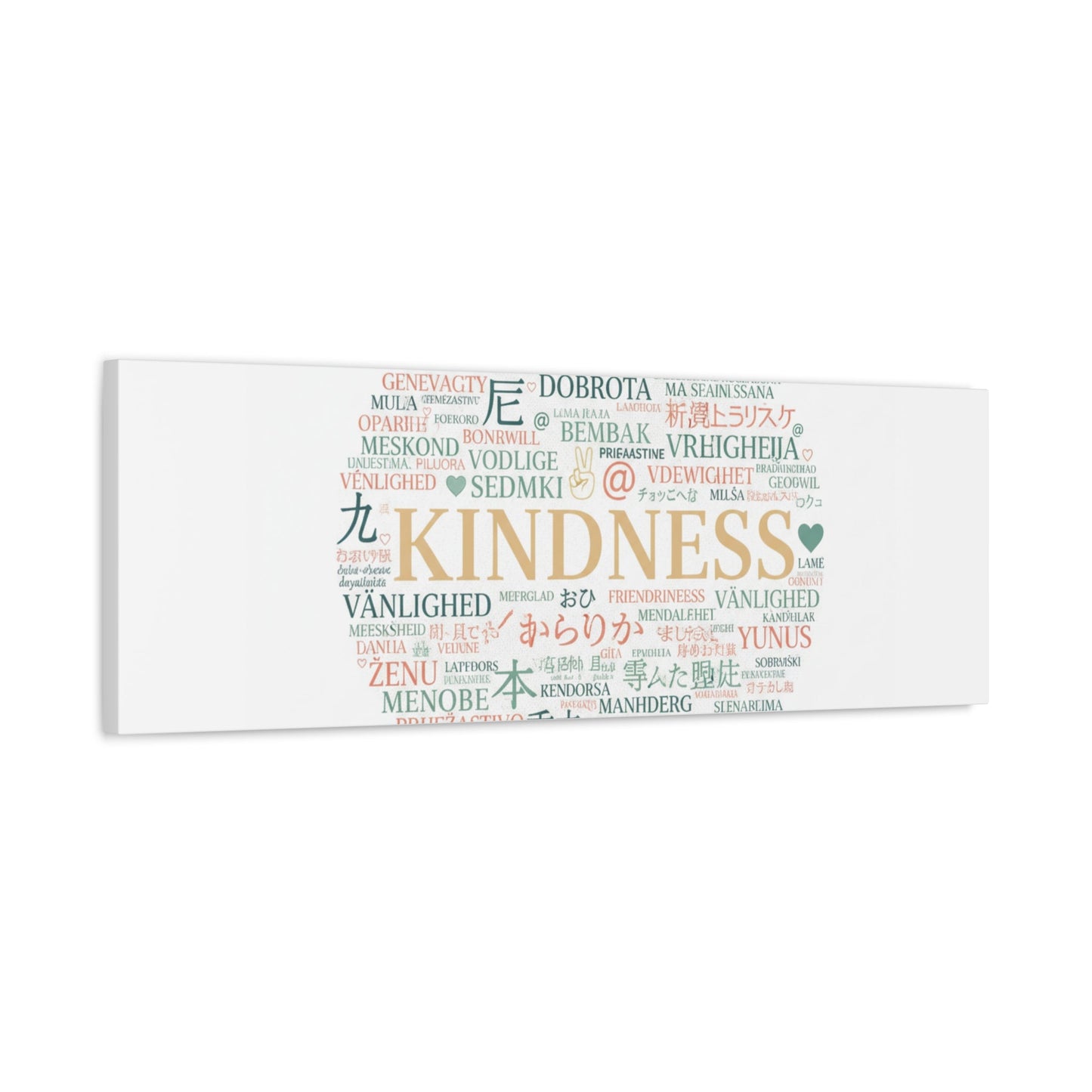 Kindness Word Cloud Canvas | Fresh Start Minimalist Wall Art