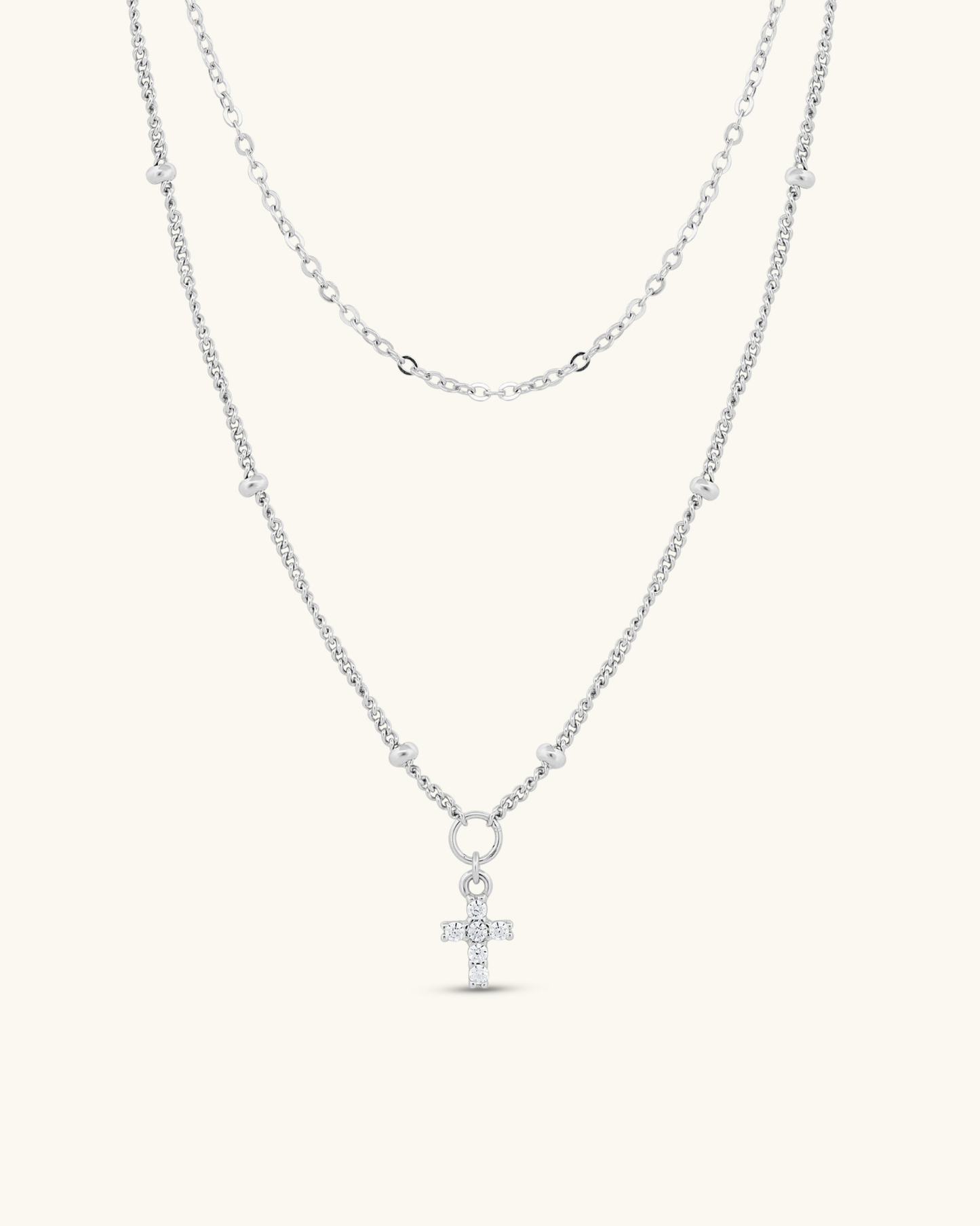 Layered Cross Necklace