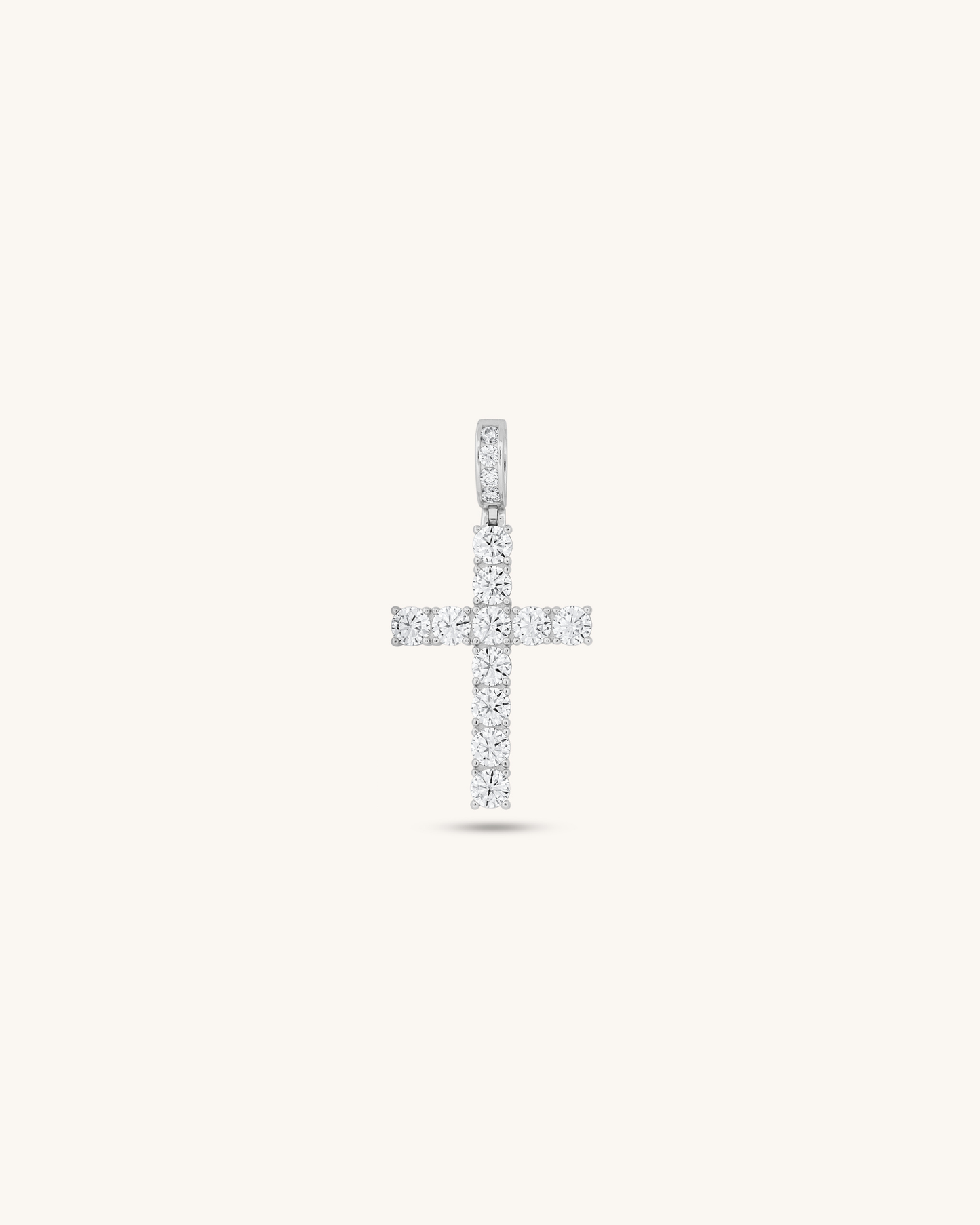 Moissanite Tennis Cross Pendant