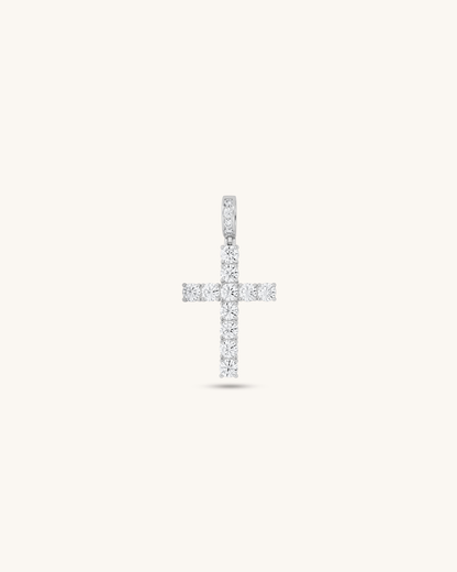 Moissanite Tennis Cross Pendant