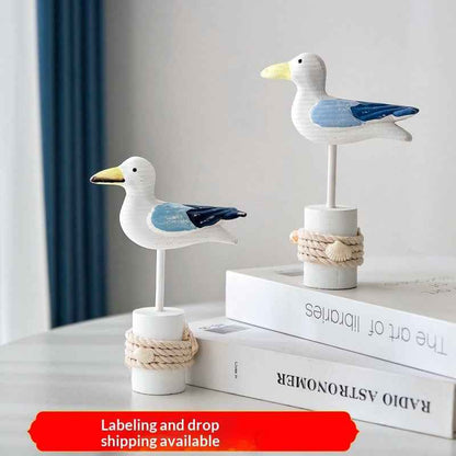 Mediterranean-style Tree Stump Ornaments Nautical-themed Home Decor Items