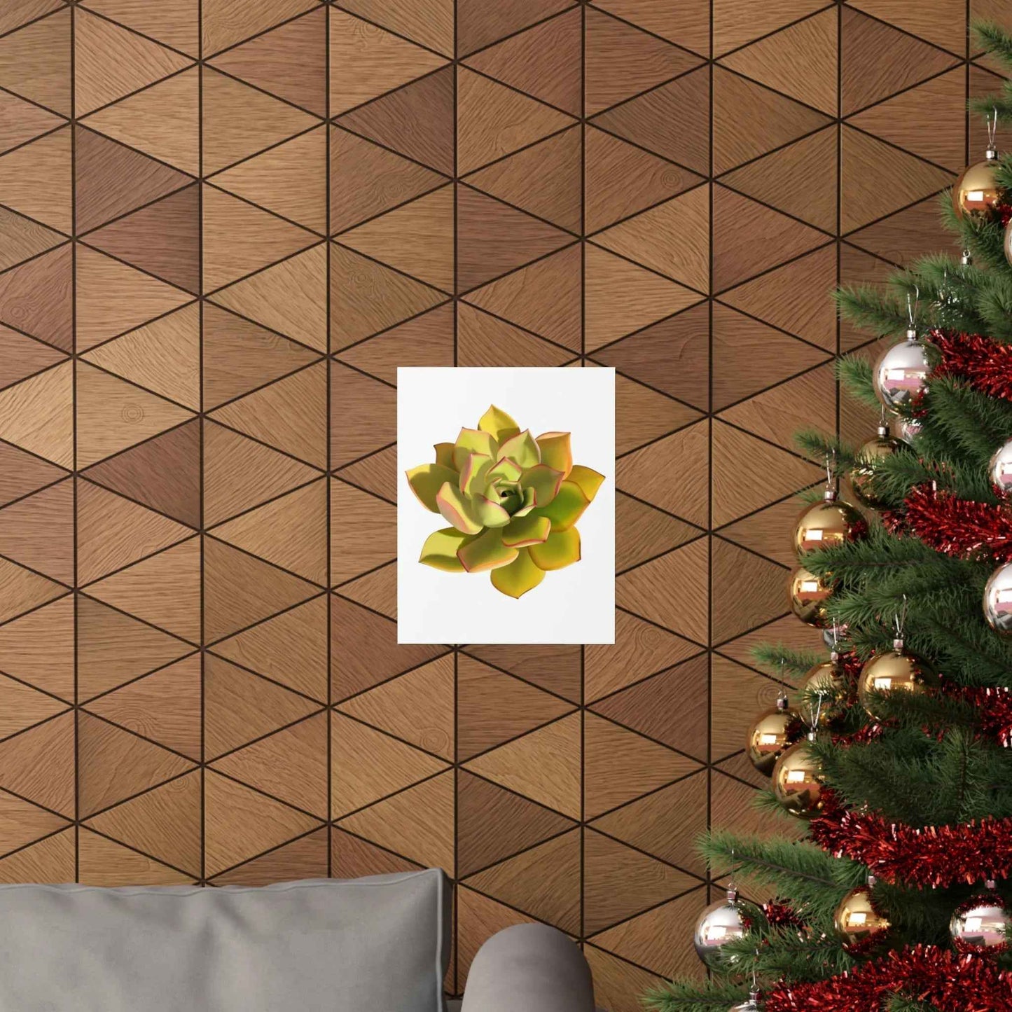 Noble Aeonium Succulent Botanical Print – Unframed Wall Art