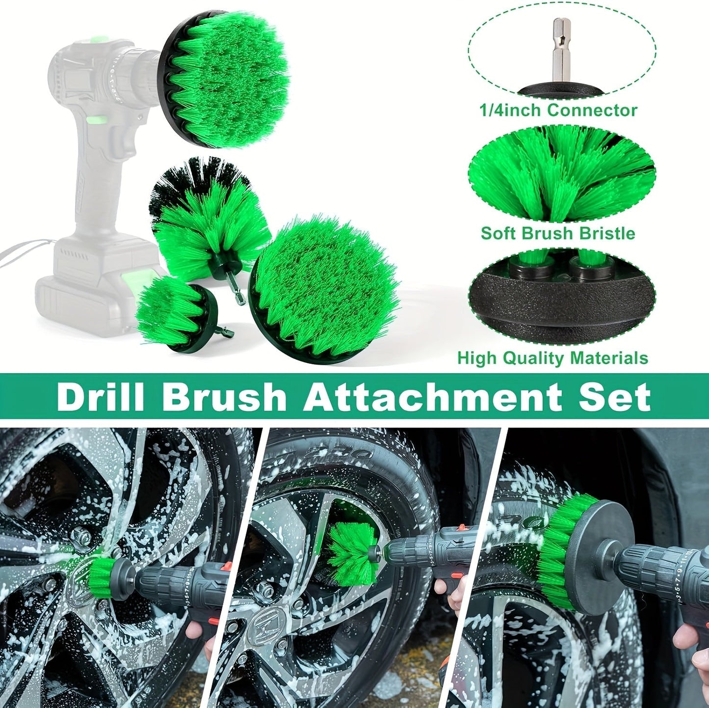 Car Full Interior & Exterior Cleaning Detailing Kit w/ Vacuum, Windshield Cleaner, Drill Brush Kit & More