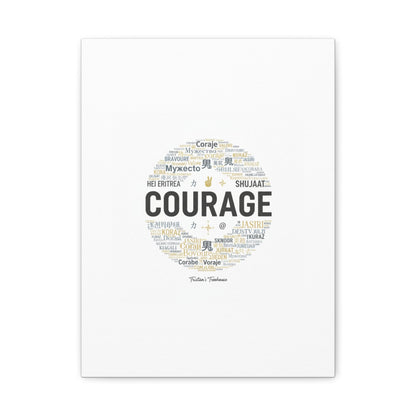 Courage Word Cloud Canvas | Fresh-Start Minimalism art print
