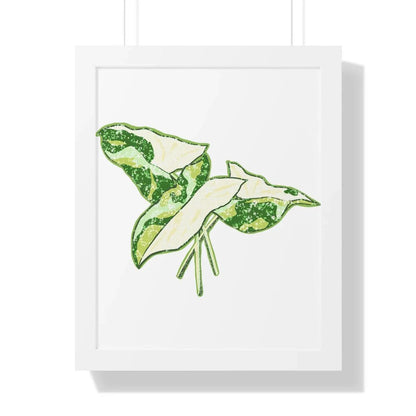 Marble Syngonium Framed Print – Botanical Wall Art