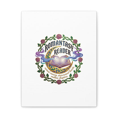 Romantasy Reader Canvas Print | enchanted bookish celestial gothic