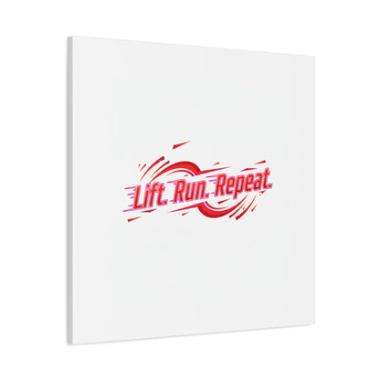 Lift Run Repeat Canvas | Fitness Wall Art, Gym Motivation