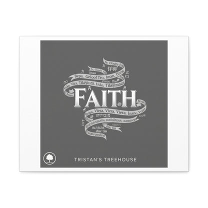 handwritten faith ribbon Canvas | sketch aesthetic, doodle design
