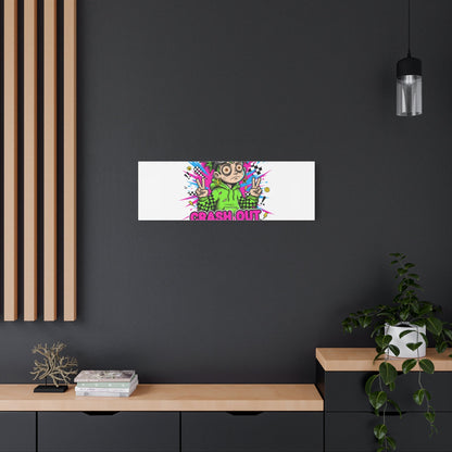 Crash Out With a Smile Canvas Print | Neon Skate Graffiti, Meme Meltdown Art