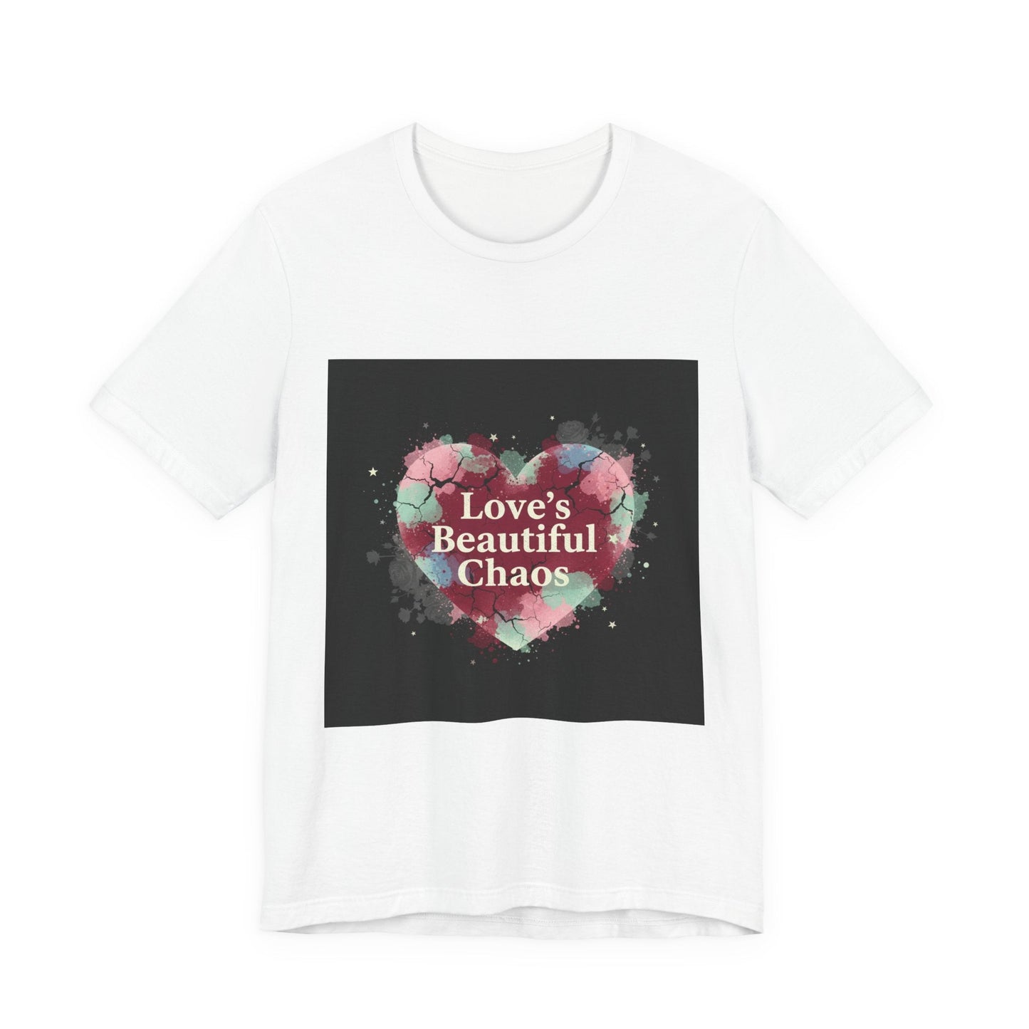 Love's Beautiful Chaos Tee | grunge heart shirt, distressed love tee