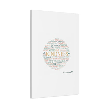 Kindness Word Cloud Canvas | Fresh Start Minimalist Wall Art