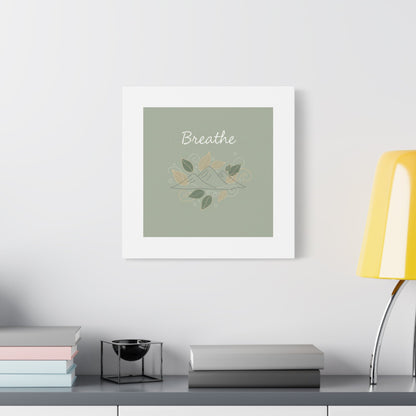 Breathe Mountain Line Canvas | Nature Symbols, Minimal Forest Wall Art