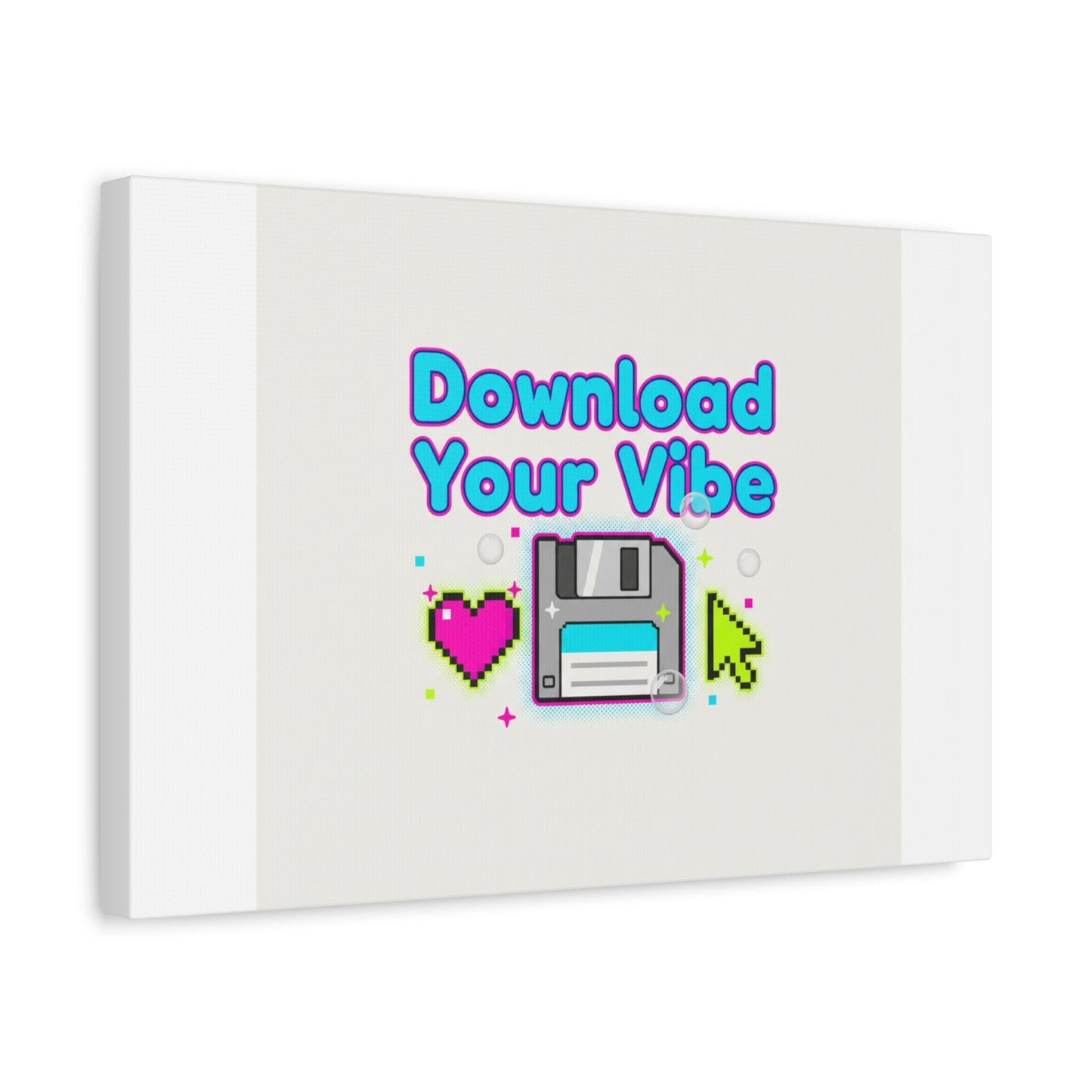 Download Your Vibe Canvas | Y2K Retro Tech, Pixel Floppy Disk Poster