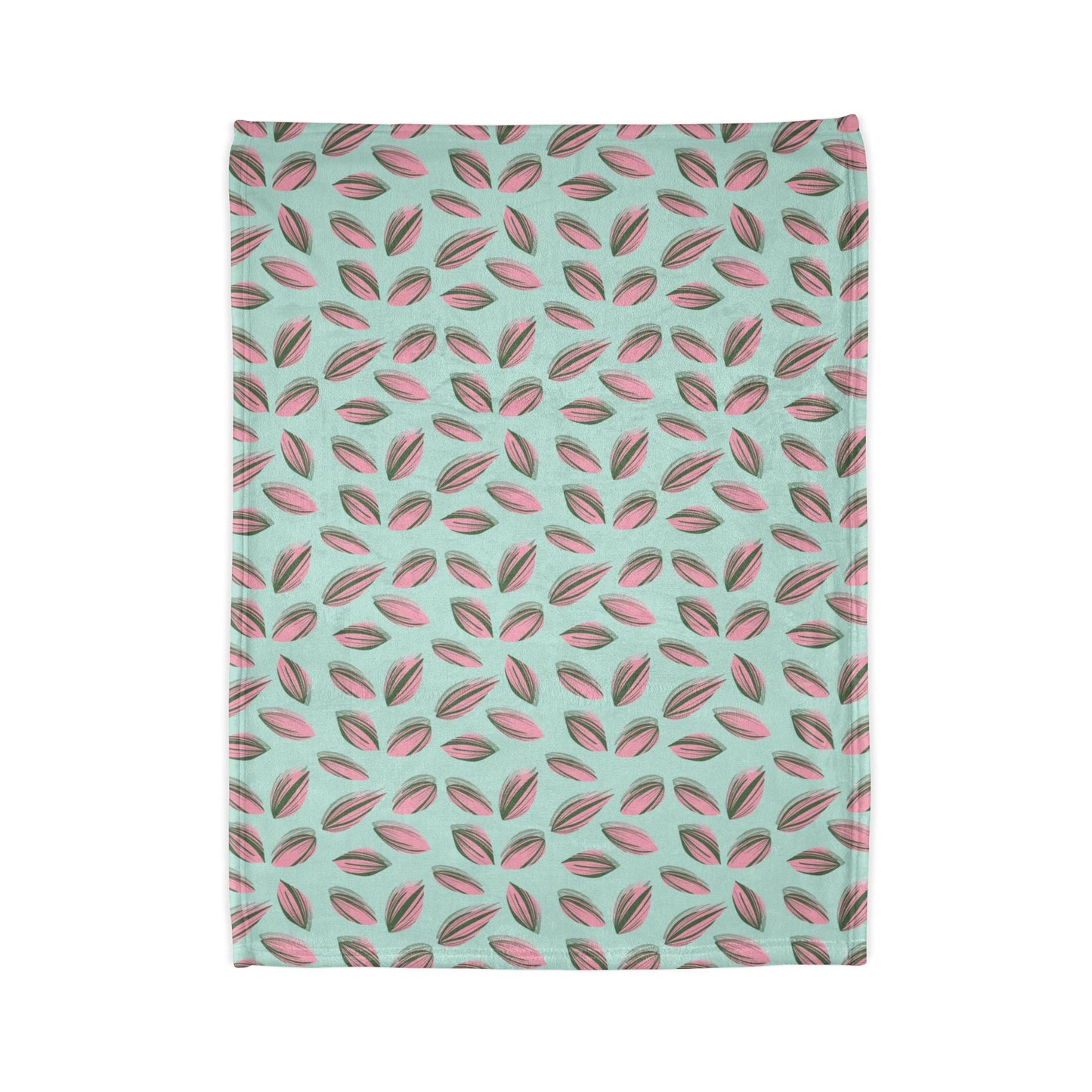 Tradescantia Nanouk Pattern Cozy Fleece Throw Blanket