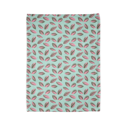 Tradescantia Nanouk Pattern Cozy Fleece Throw Blanket