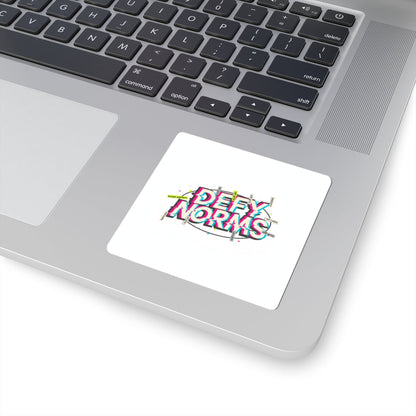 Defy Norms Sticker | Anti-Aesthetic, Glitch Font, Chaotic Design