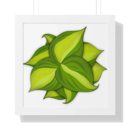 Philodendron Brasil Framed Print – Botanical Wall Art