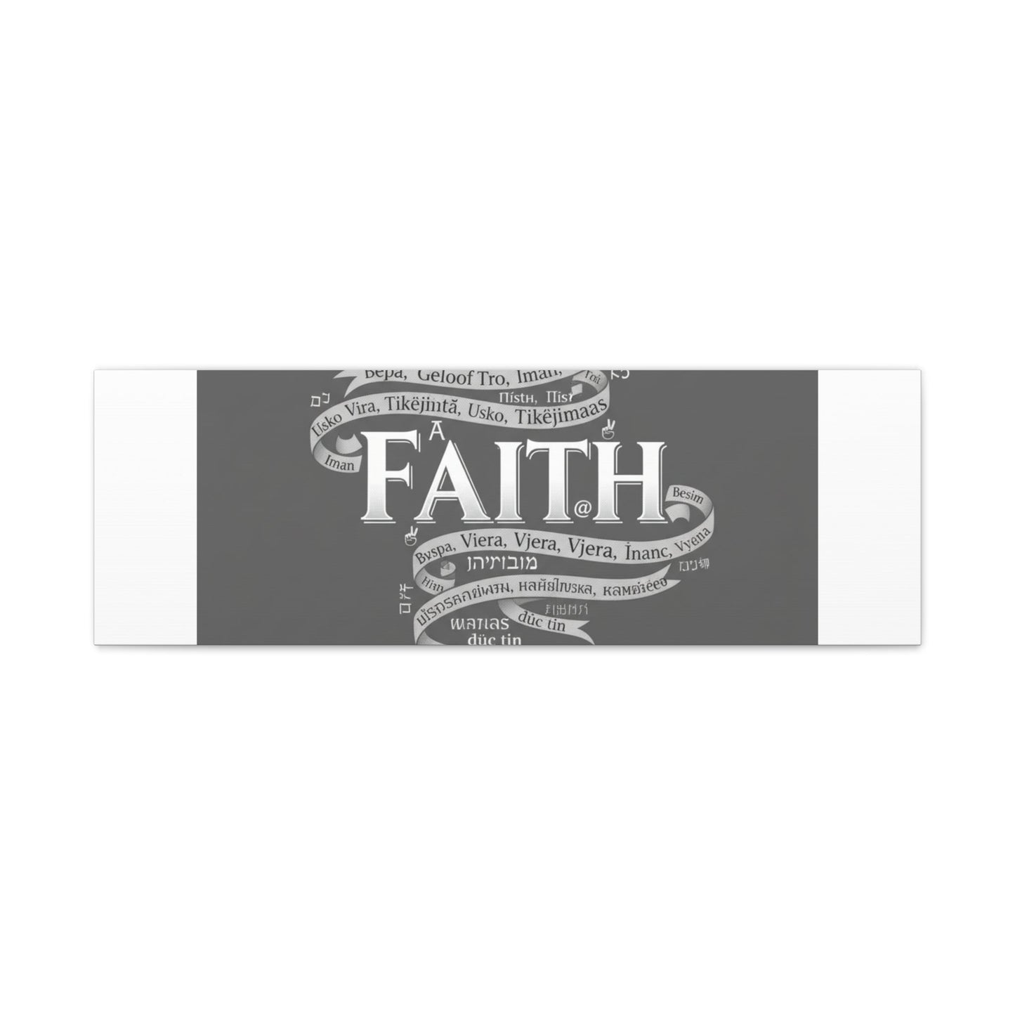 handwritten faith ribbon Canvas | sketch aesthetic, doodle design