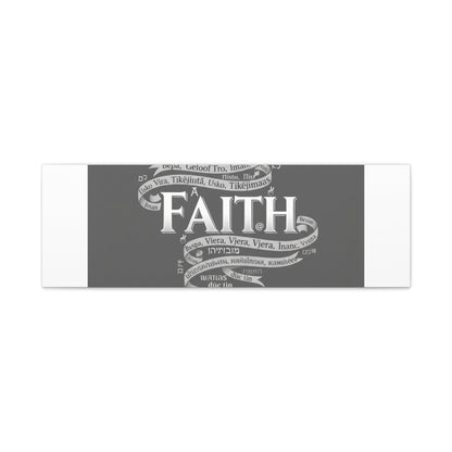 handwritten faith ribbon Canvas | sketch aesthetic, doodle design
