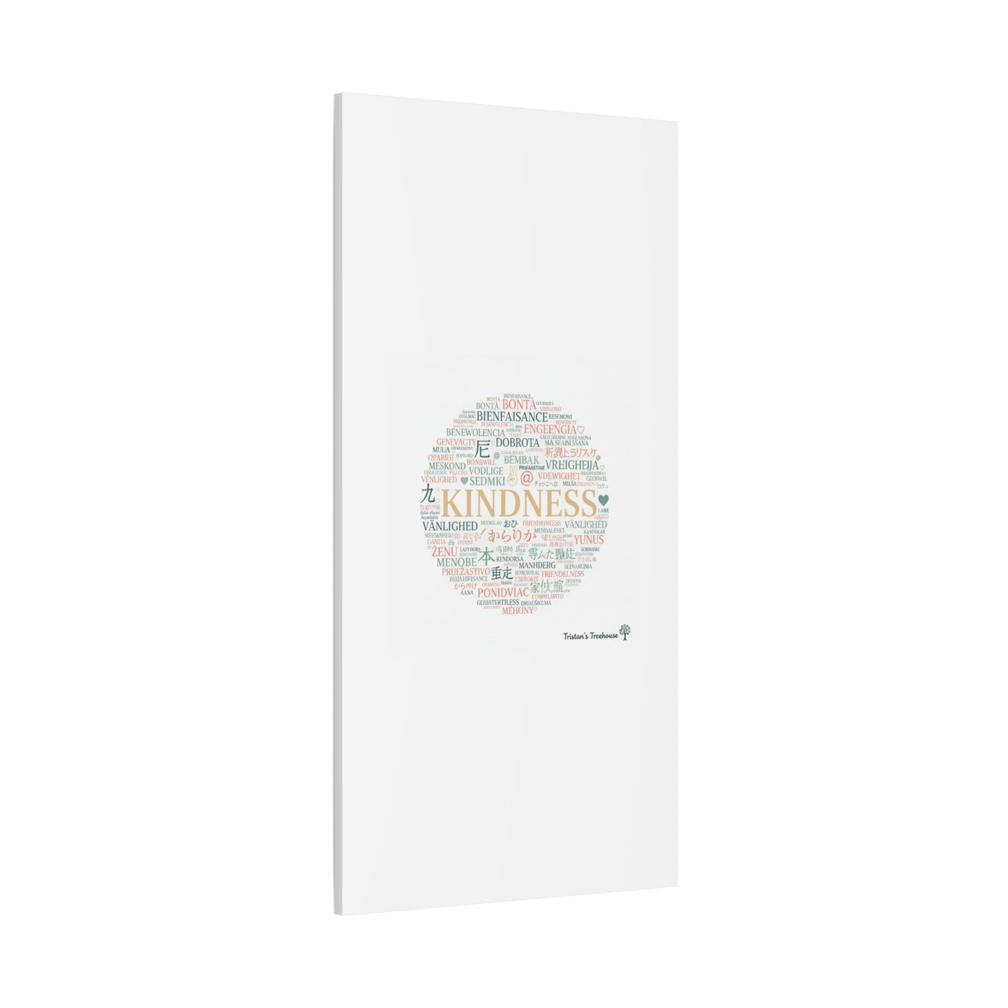 Kindness Word Cloud Canvas | Fresh Start Minimalist Wall Art