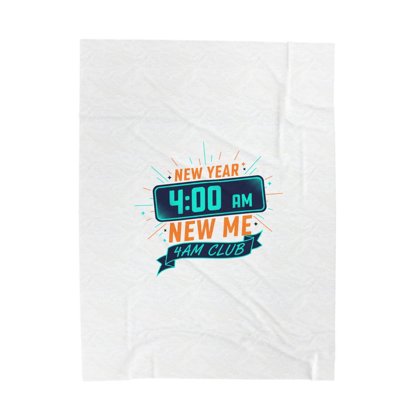 New Year 4:00 AM Club Velveteen Plush Blanket, holiday loungewear, festive novelty
