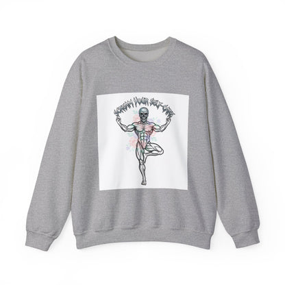 Loud Self-Care Metal Font Crewneck | gothic wellness quote, edgy self-care merch