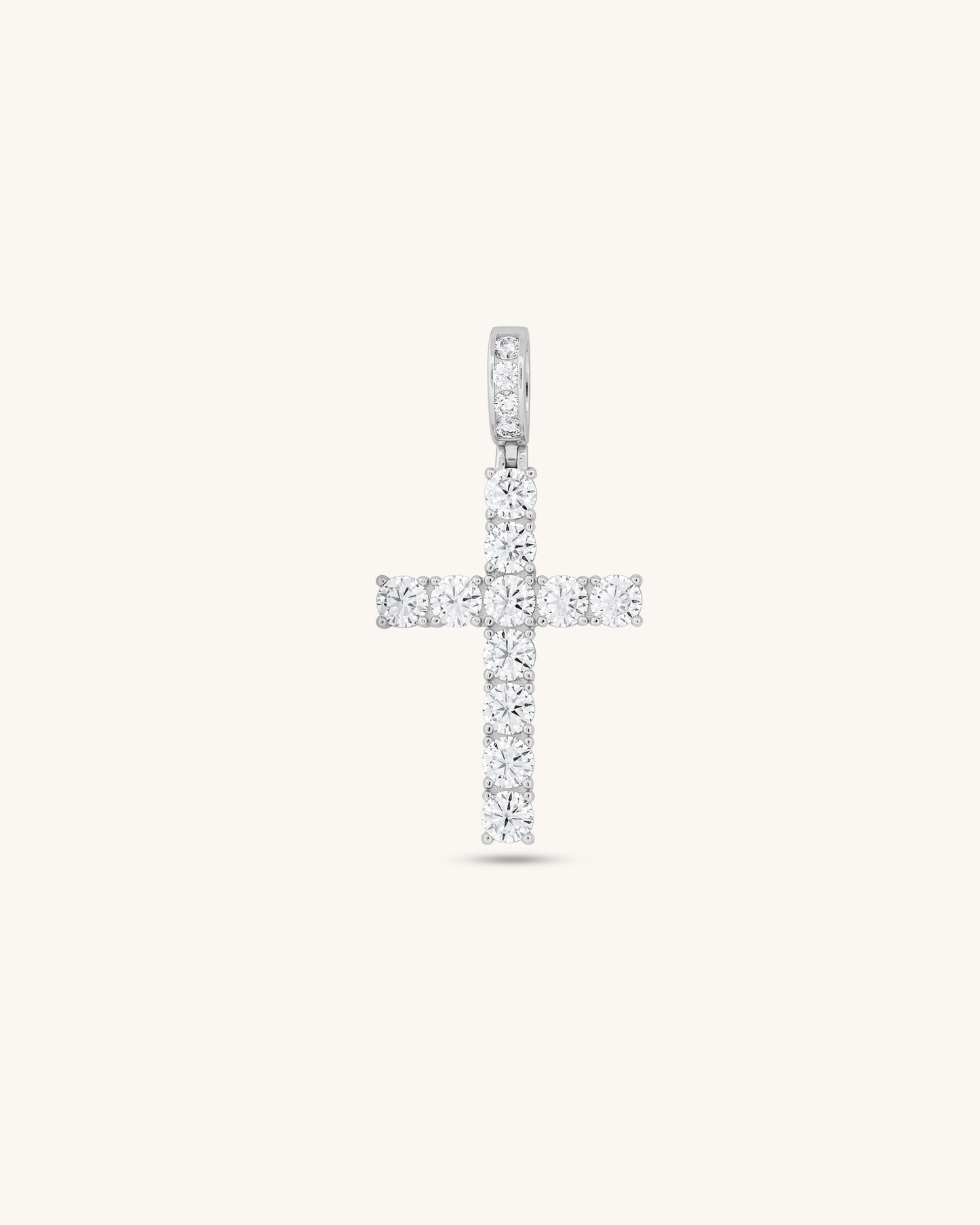 Moissanite Tennis Cross Pendant