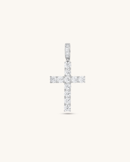 Moissanite Tennis Cross Pendant