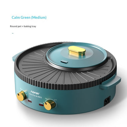 Multi-functional Hot Pot And Grill Combo Electric Barbecue Grill