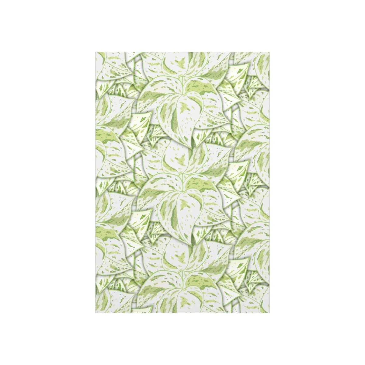Snow Queen Pothos Pattern Botanical Print – Unframed Wall Art