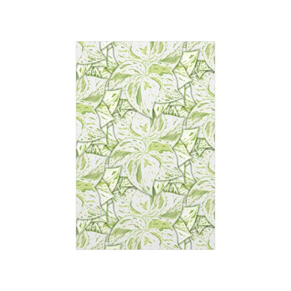 Snow Queen Pothos Pattern Botanical Print – Unframed Wall Art