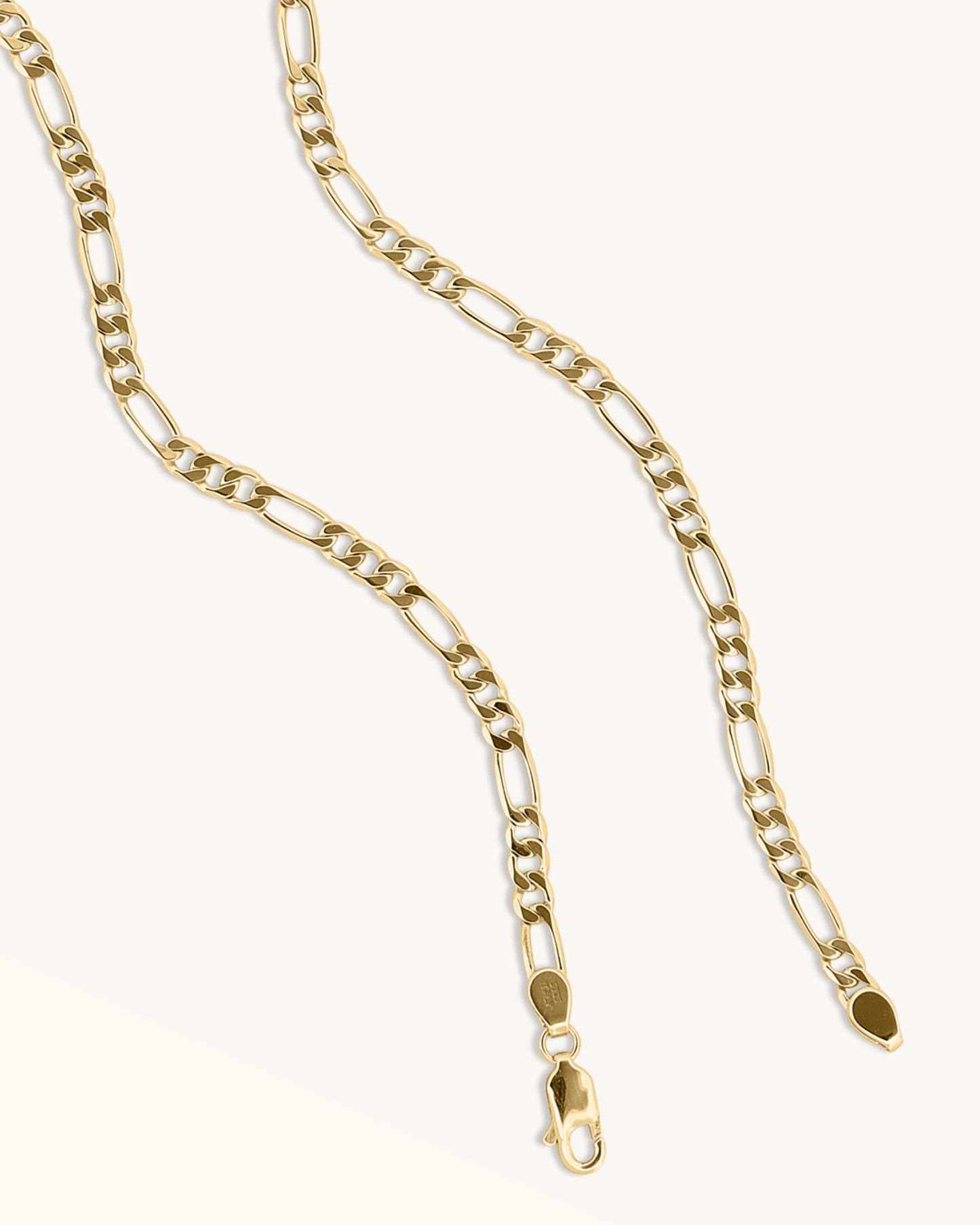 14K Gold 3.7mm Lite Figaro Chain