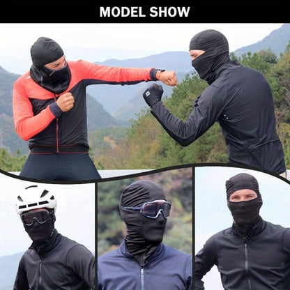 Extreme cold windproof breathable face mask and scarf w/ adjustable drawstring