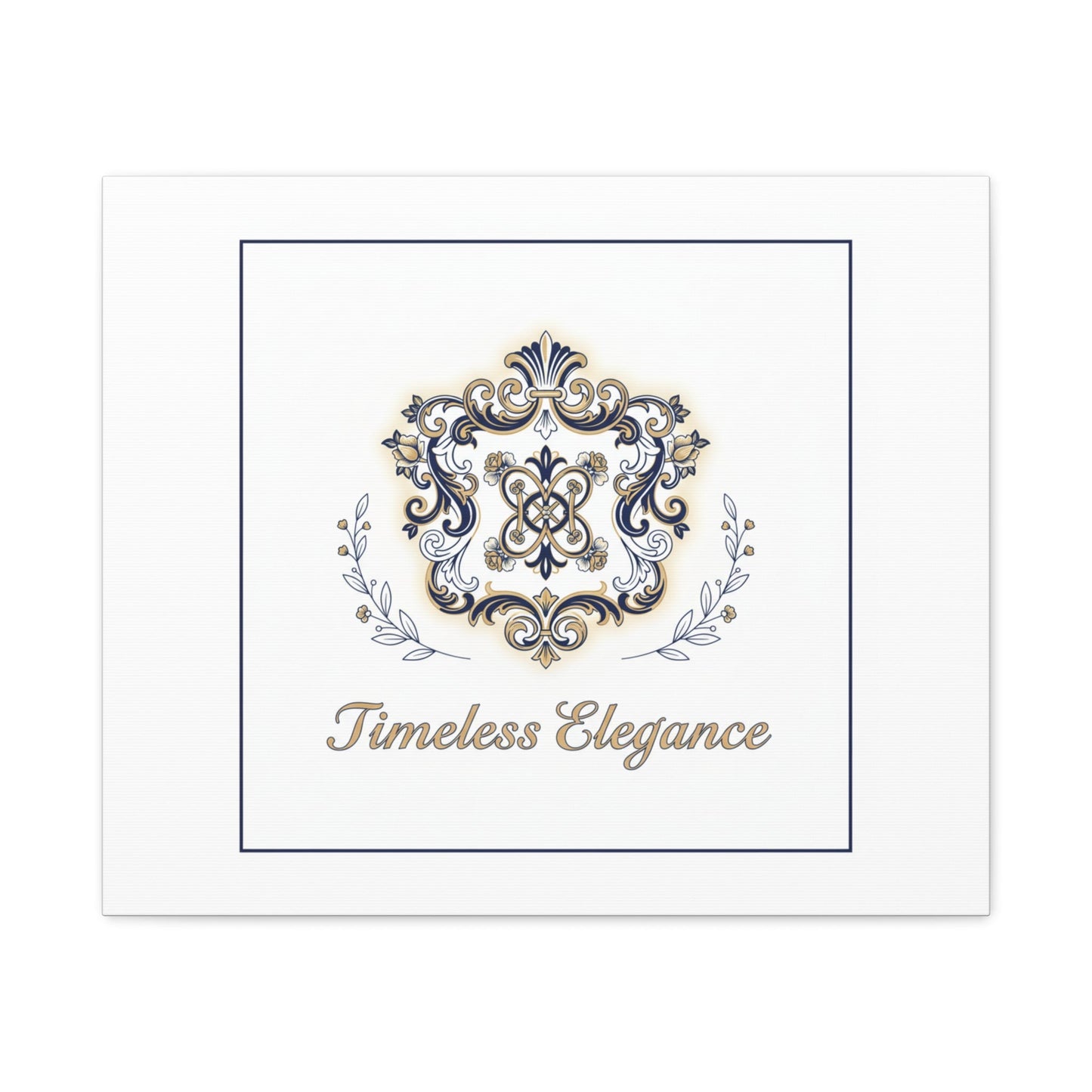 Ornate Brooch Emblem Canvas | Vintage Formalwear Accents, Baroque Print