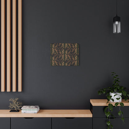 Calathea Pinstripe Pattern Canvas Print – Botanical Wall Art