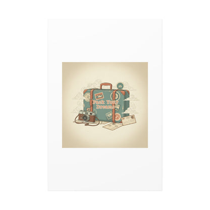 Pack Your Dreams Canvas | Retro Travel Postcard, Wanderlust Passport Stamp Art
