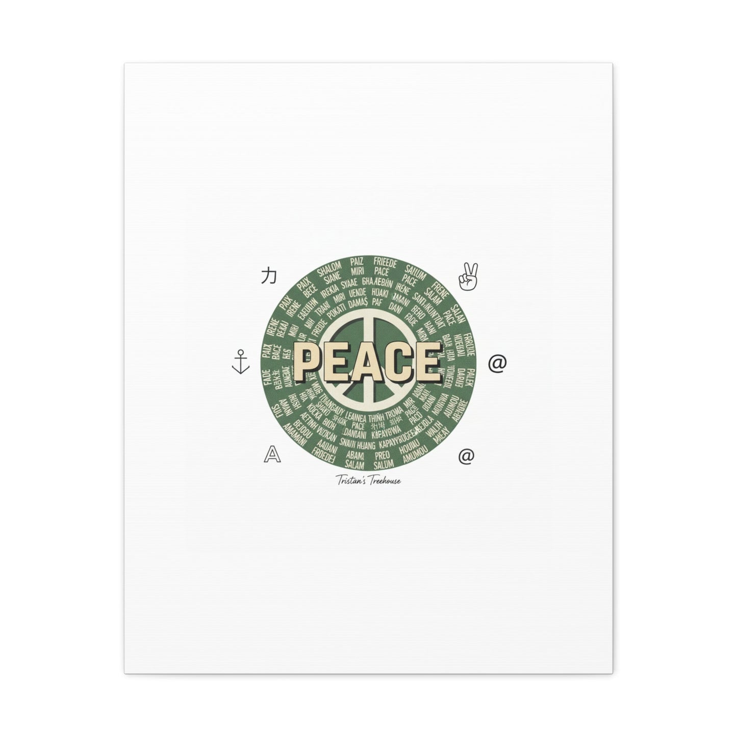 Peace doodle canvas | hand drawn sketch aesthetic, handwritten message