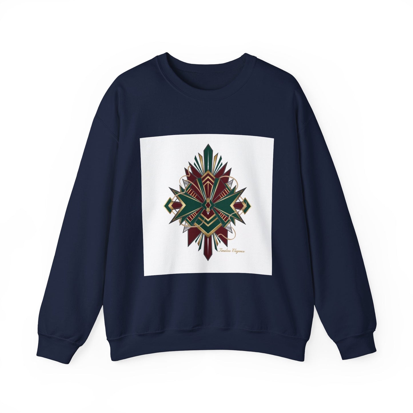 Dark Geometric Crest Crewneck | Gothic Occult Art Sweatshirt