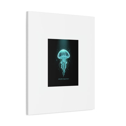 Bioluminescent Jellyfish Art Canvas | Deep Sea Aesthetic, Neon Glow