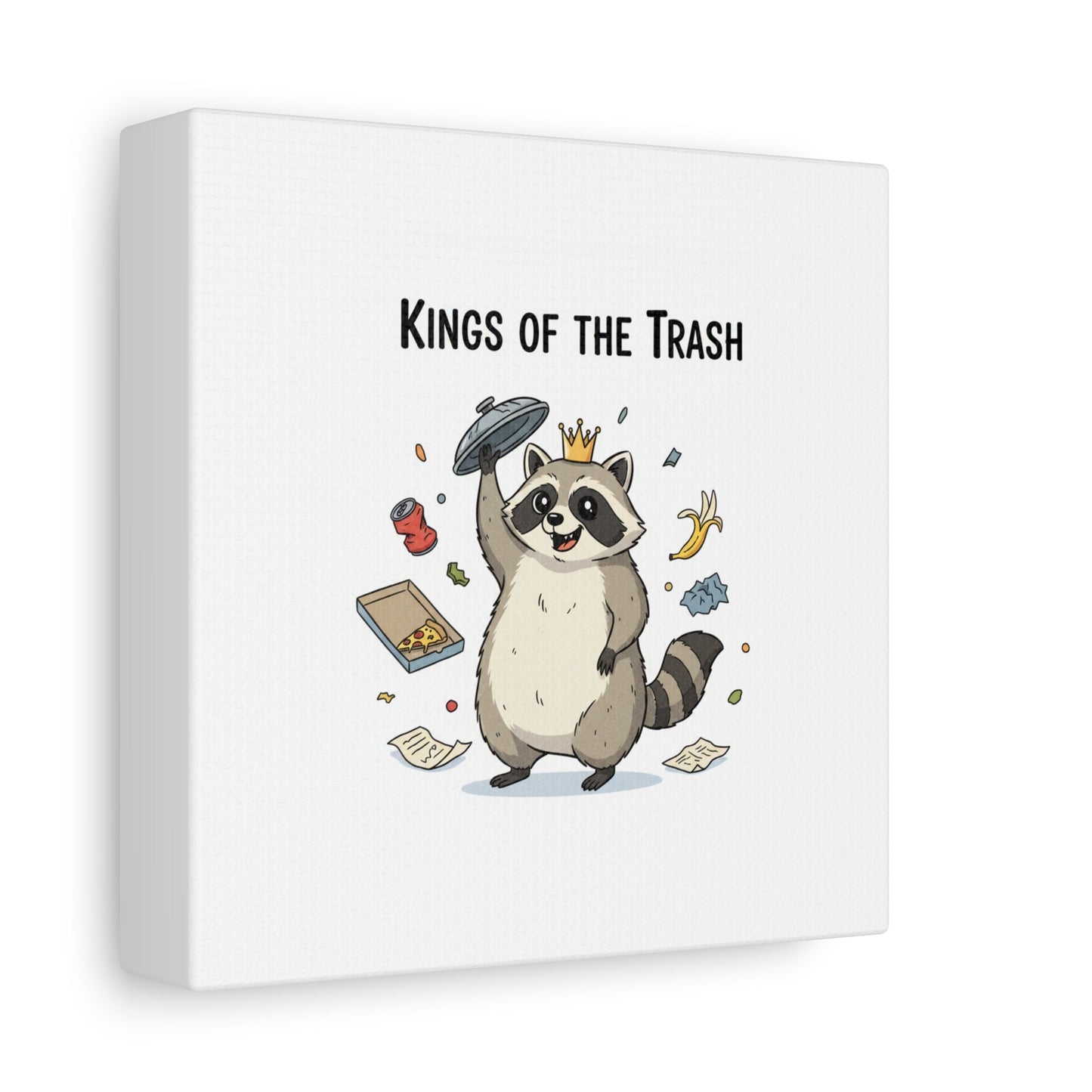 Kings of the Trash Canvas, Raccoon Doodle | Trash Panda, Goofy Critter Art