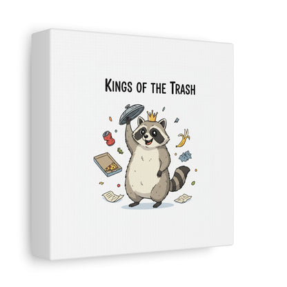 Kings of the Trash Canvas, Raccoon Doodle | Trash Panda, Goofy Critter Art
