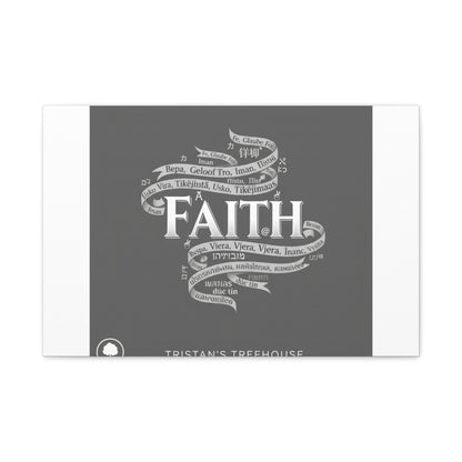 handwritten faith ribbon Canvas | sketch aesthetic, doodle design