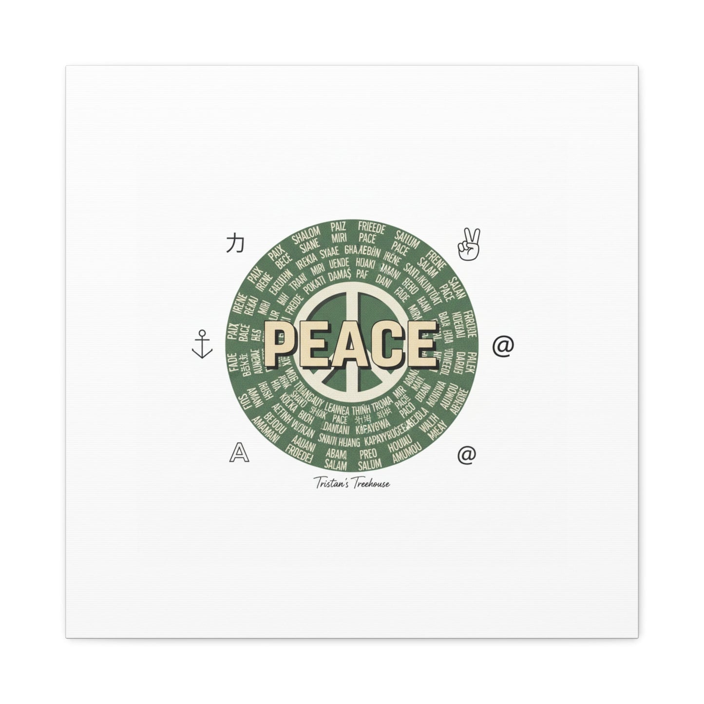 Peace doodle canvas | hand drawn sketch aesthetic, handwritten message