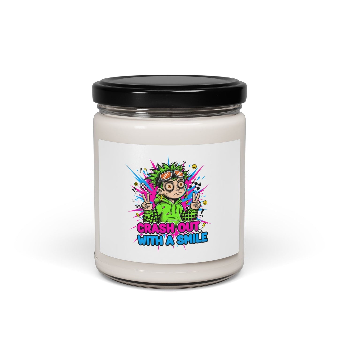 Crash Out With a Smile Candle | Scented Soy, Neon Skate Graffiti