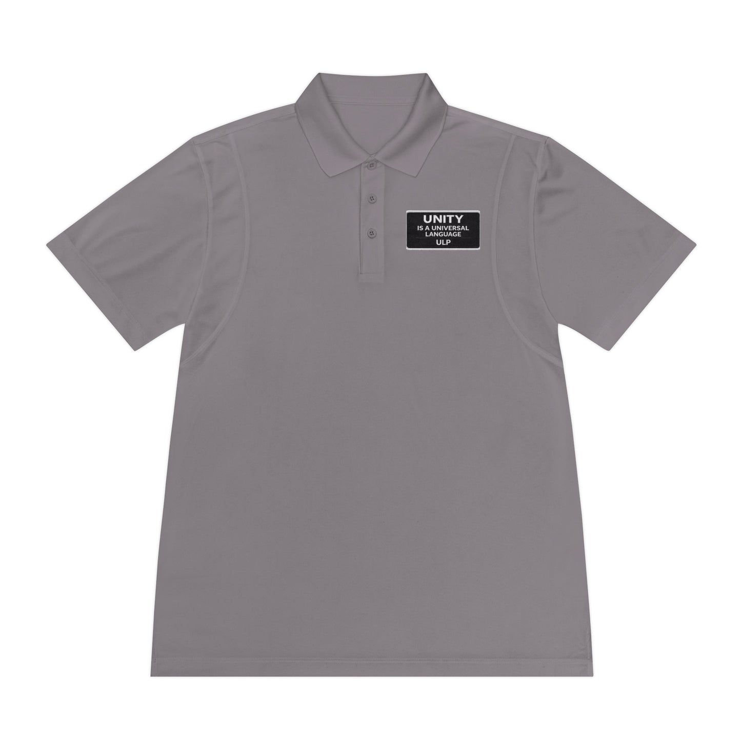 Unity & Strength Men’s Sport Polo — Small “UNITY” Patch Chest Logo