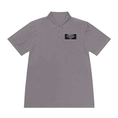 Unity & Strength Men’s Sport Polo — Small “UNITY” Patch Chest Logo