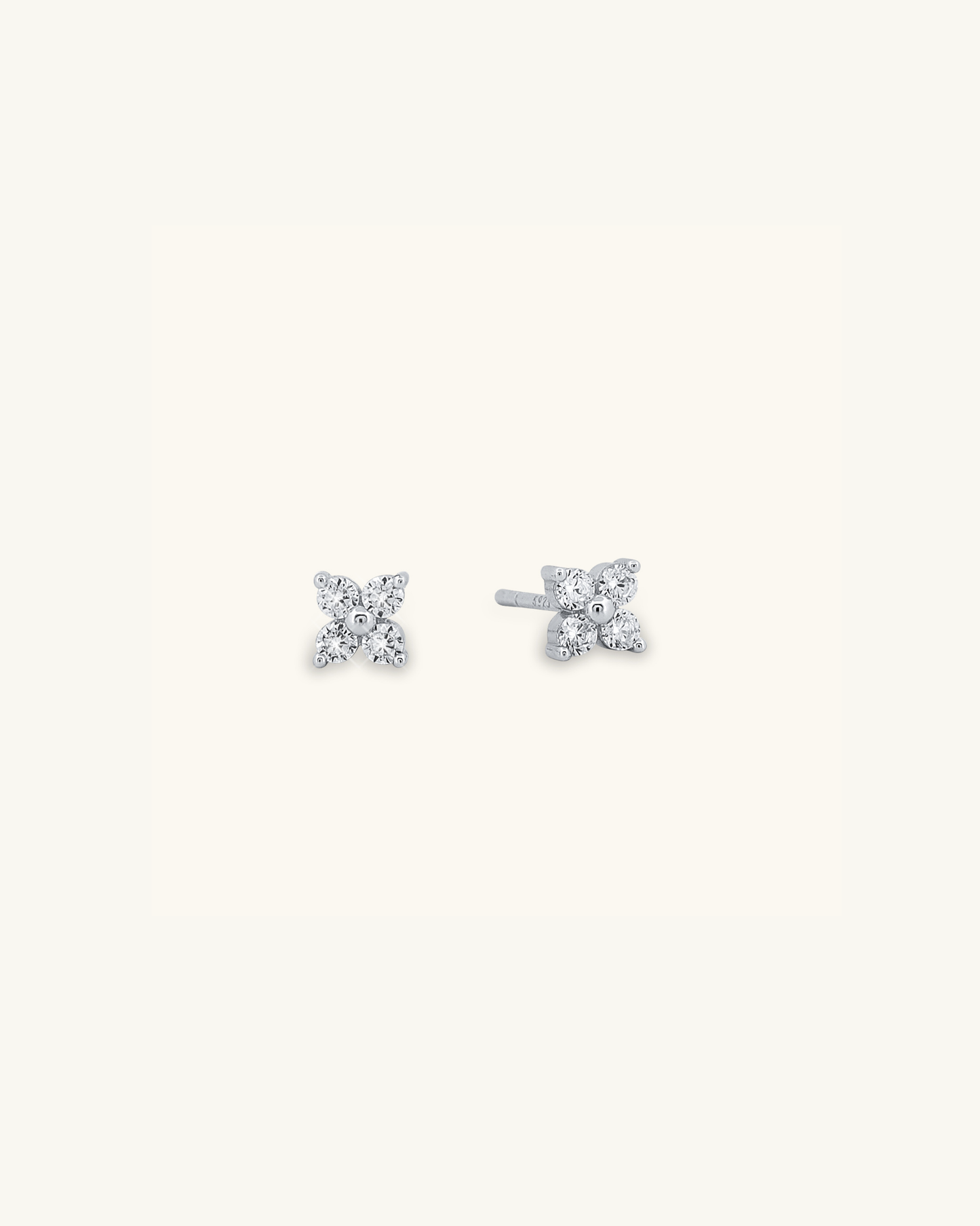 Clover Moissanite Studs